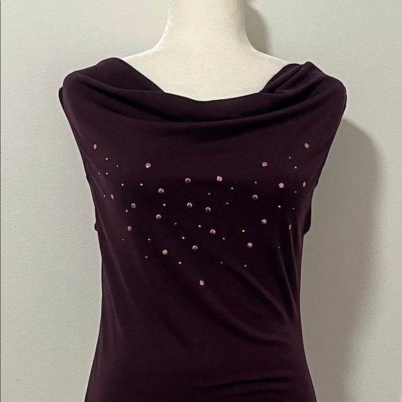 La Belle Deep Purple Blouse with Sequins - Picture 3 of 14